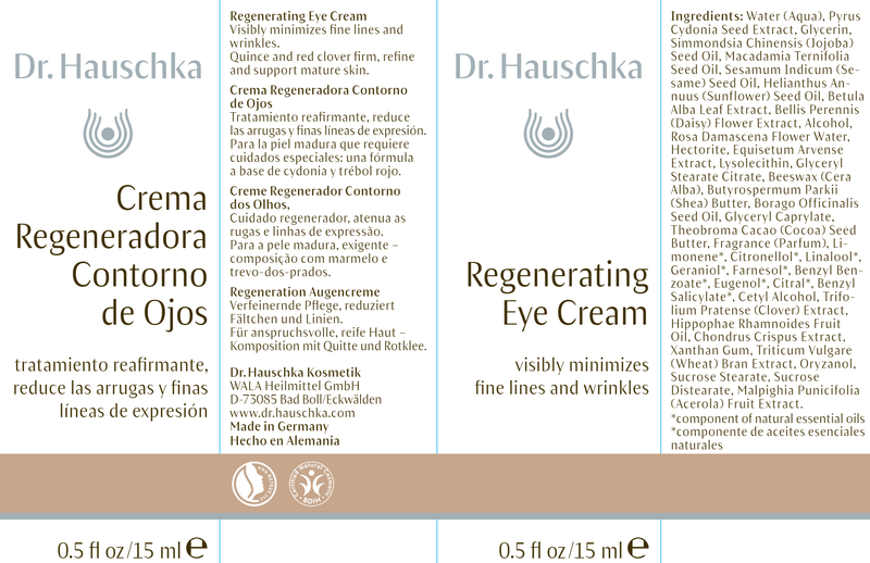 Regenerating Eye Cream (Dr. Hauschka Skincare) Label