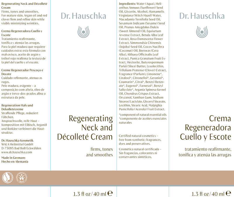 Regenerating Neck and Decollet (Dr. Hauschka Skincare) Label