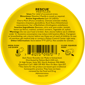 Rescue Pastilles Lemon (Nelson Bach) Back