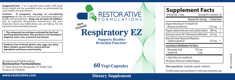 Respiratory EZ (Restorative Formulations) Label