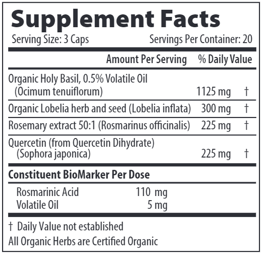 Respiratory EZ (Restorative Formulations) Supplement Facts