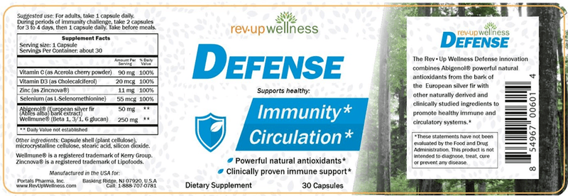 Rev Up Wellness Defense (Immune Health Basics) Label