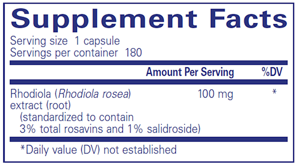 Rhodiola Rosea 180 Count