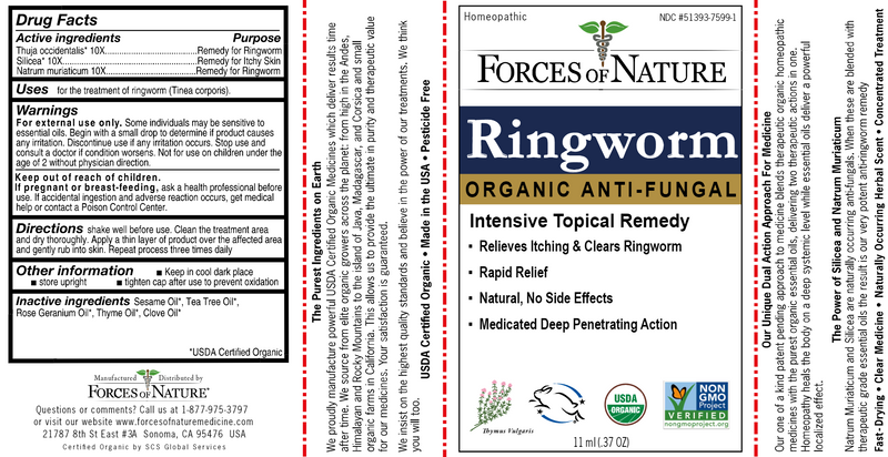 Ringworm Organic (Forces of Nature) Label