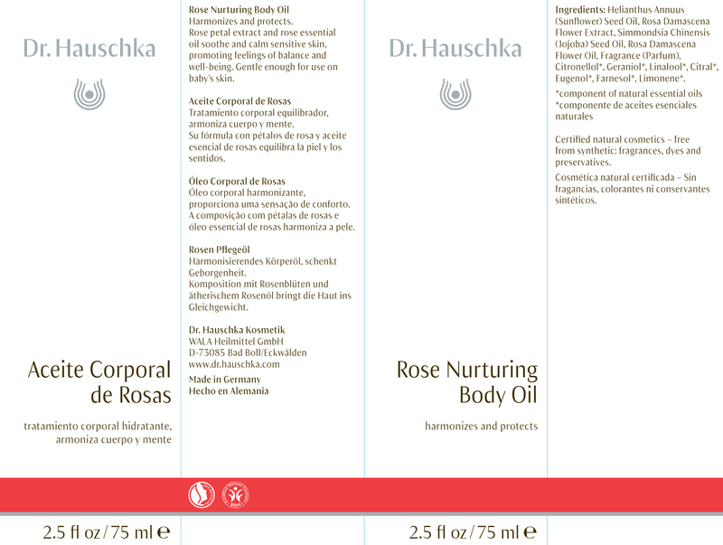 Rose Nurturing Body Oil (Dr. Hauschka Skincare) Label