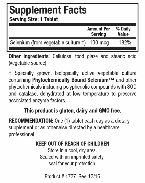 Se-Zyme Forte (Biotics Research) Supplement Facts