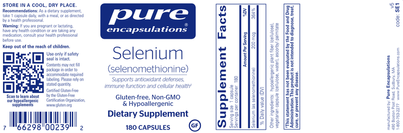 Selenium (selenomethionine) 180 Count