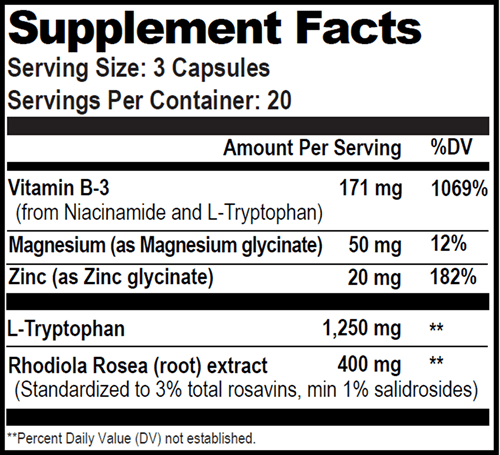 Serotonin Brain Food (Natural Stacks) Supplement Facts