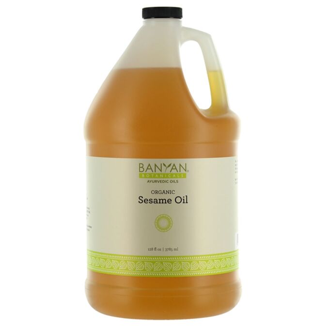 Sesame Oil (Organic) (Banyan Botanicals) 128oz Front