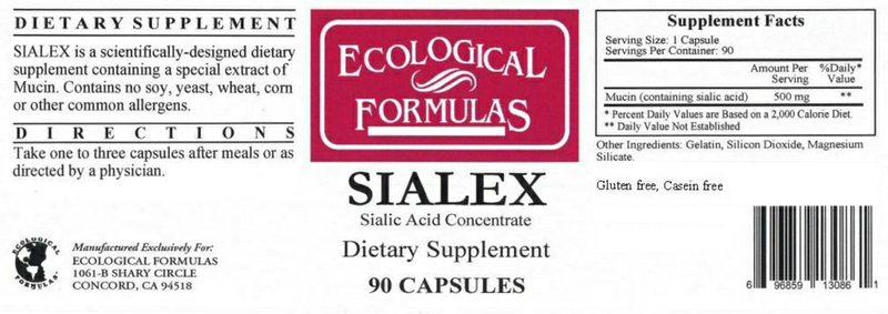 Sialex (Ecological Formulas) Label