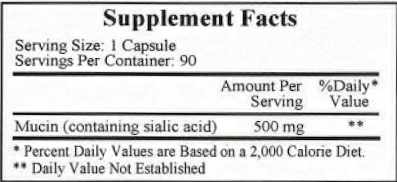 Sialex (Ecological Formulas) Supplement Facts