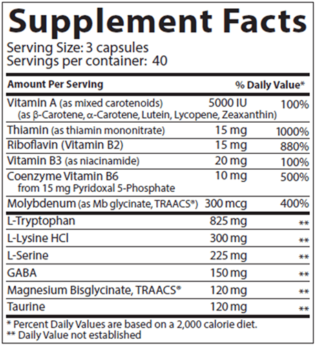 SomniGen (Lidtke Medical) supplement facts