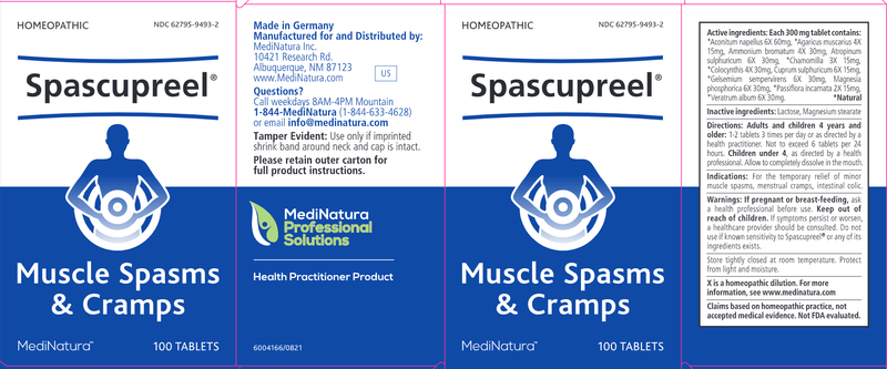 Spascupreel Tablets (MediNatura Professional) Label