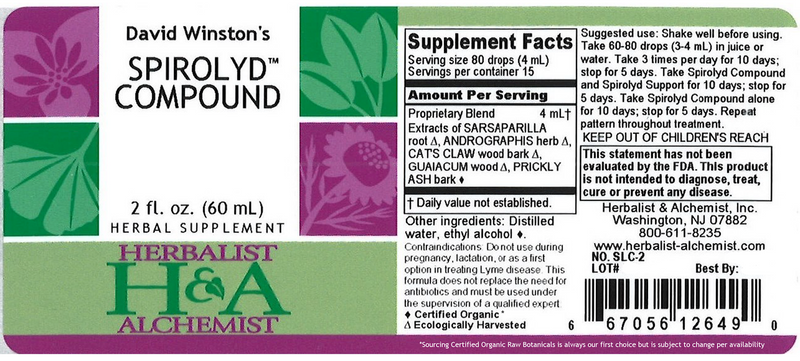 Spirolyd Compound (Herbalist Alchemist) 2oz Label