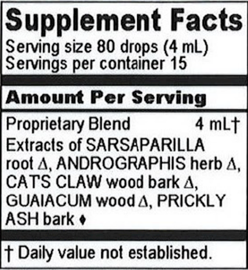 Spirolyd Compound (Herbalist Alchemist) 2oz Front Supplement Facts