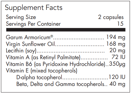 Stabilium® 200 Garum Armoricum® (Allergy Research Group) supplement facts