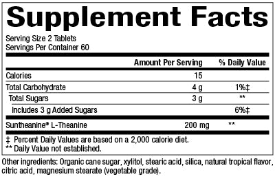 Suntheanine L-Theanine (Natural Factors) Supplement Facts