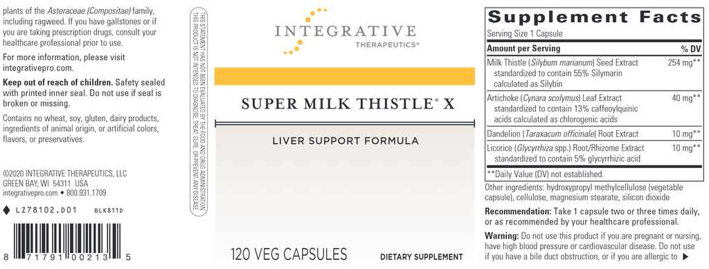 Super Milk Thistle® X  Integrative Therapeutics®