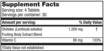 Super Shiitake (Mushroom Wisdom, Inc.) Supplement Facts