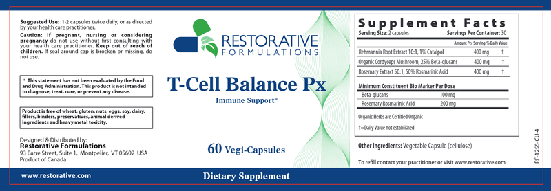 T-Cell Balance Px (Restorative Formulations) Label