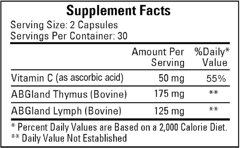 T Cell Formula (Ecological Formulas) Supplement Facts