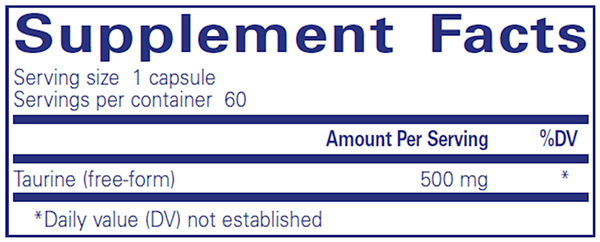 Taurine 500 Mg. 60's