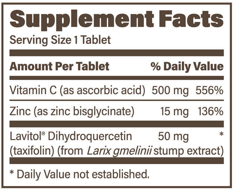 Taxifolin Complex SR (Endurance Product Company) Supplement Facts