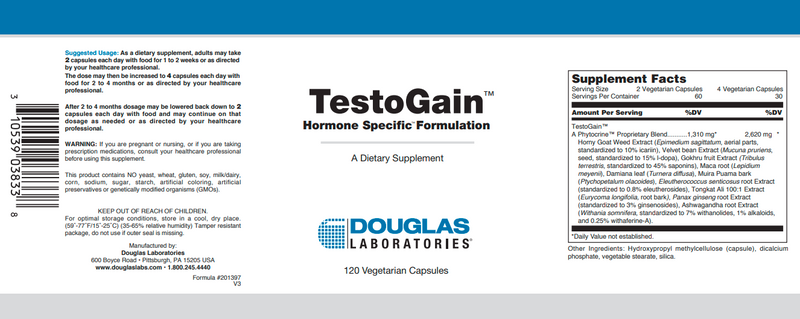 Testogain Rev (Douglas Labs) Label