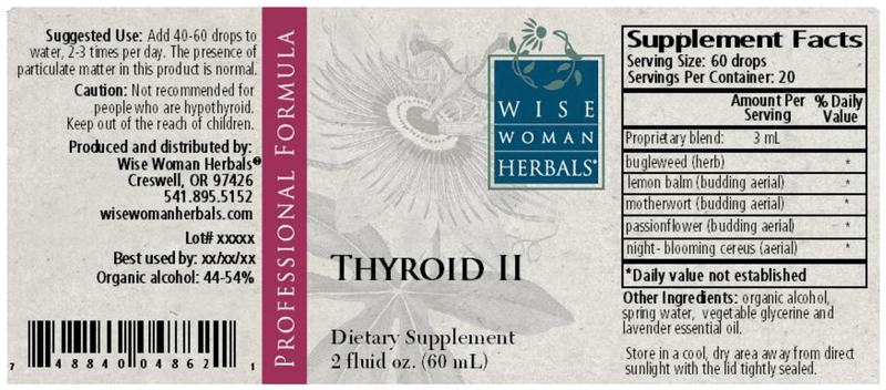 Thyroid II 2 oz Wise Woman Herbals products