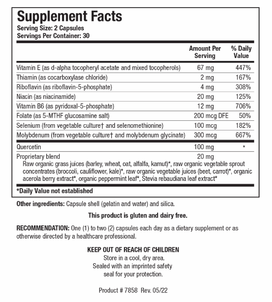 TolerAid (Biotics Research) Supplement Facts