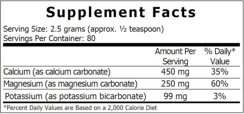 Tri-Salts 200g (Ecological Formulas) Supplement facts