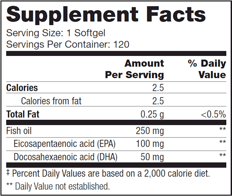 Trident SAP 66:33 (NFH Nutritional Fundamentals) 120ct Supplement Facts