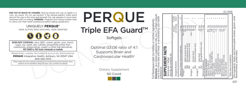 Triple EFA Guard (Perque) 60ct Label