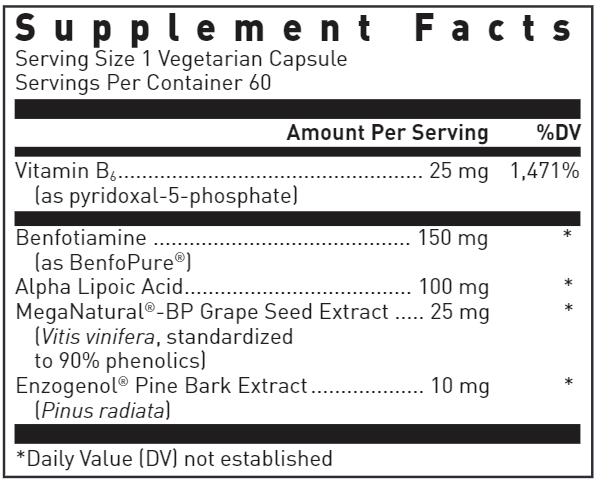 Ultra Benfotiamine Douglas Labs supplement facts