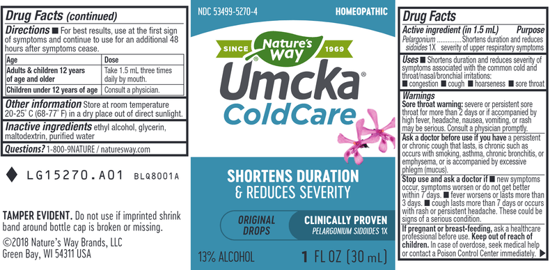 Umcka ColdCare Original Drops (Nature's Way) Label