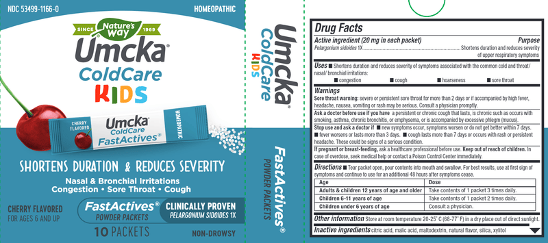 Umcka Coldcare Kids Cherry (Nature's Way) Label