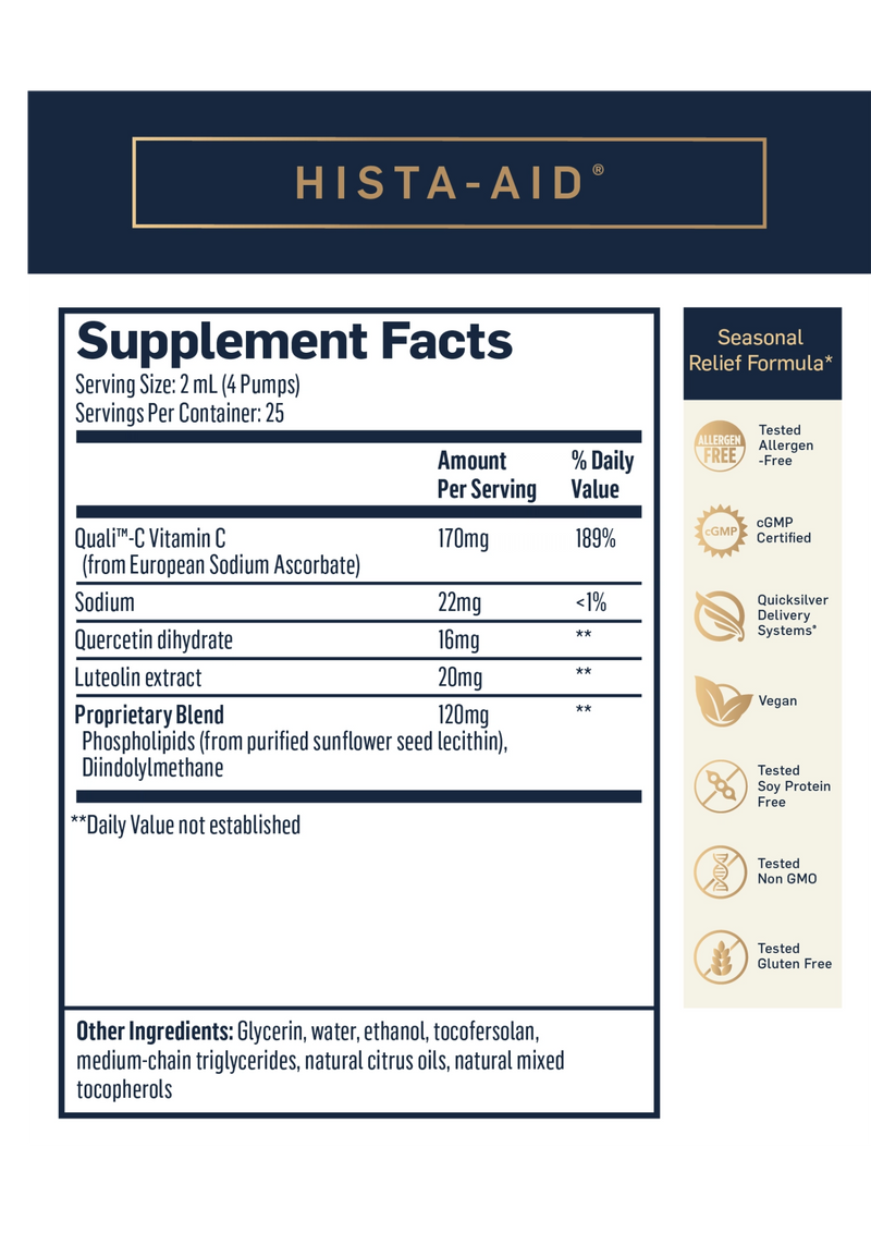 Hita Aid  (Quicksilver Scientific) Supplement Facts