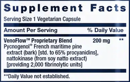 VenoFlow™ (Life Extension) Supplement Facts