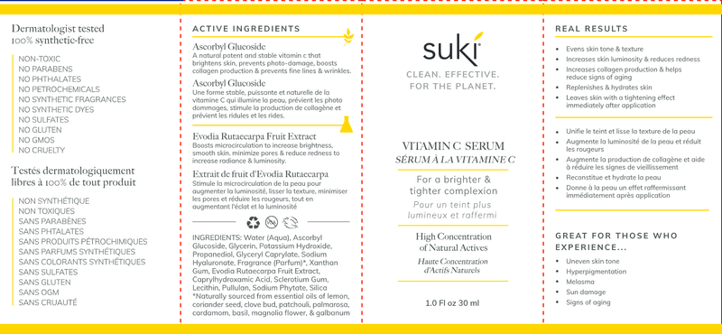 Vitamin C Serum (Suki Skincare) Label