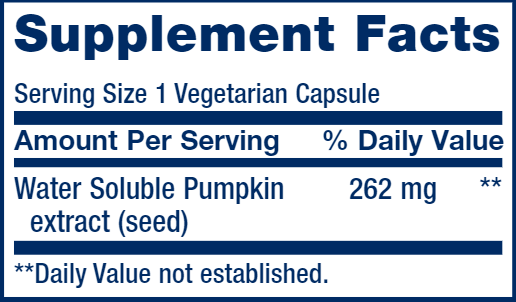 Water-Soluble Pumpkin Seed Extract (Life Extension) Supplement Facts