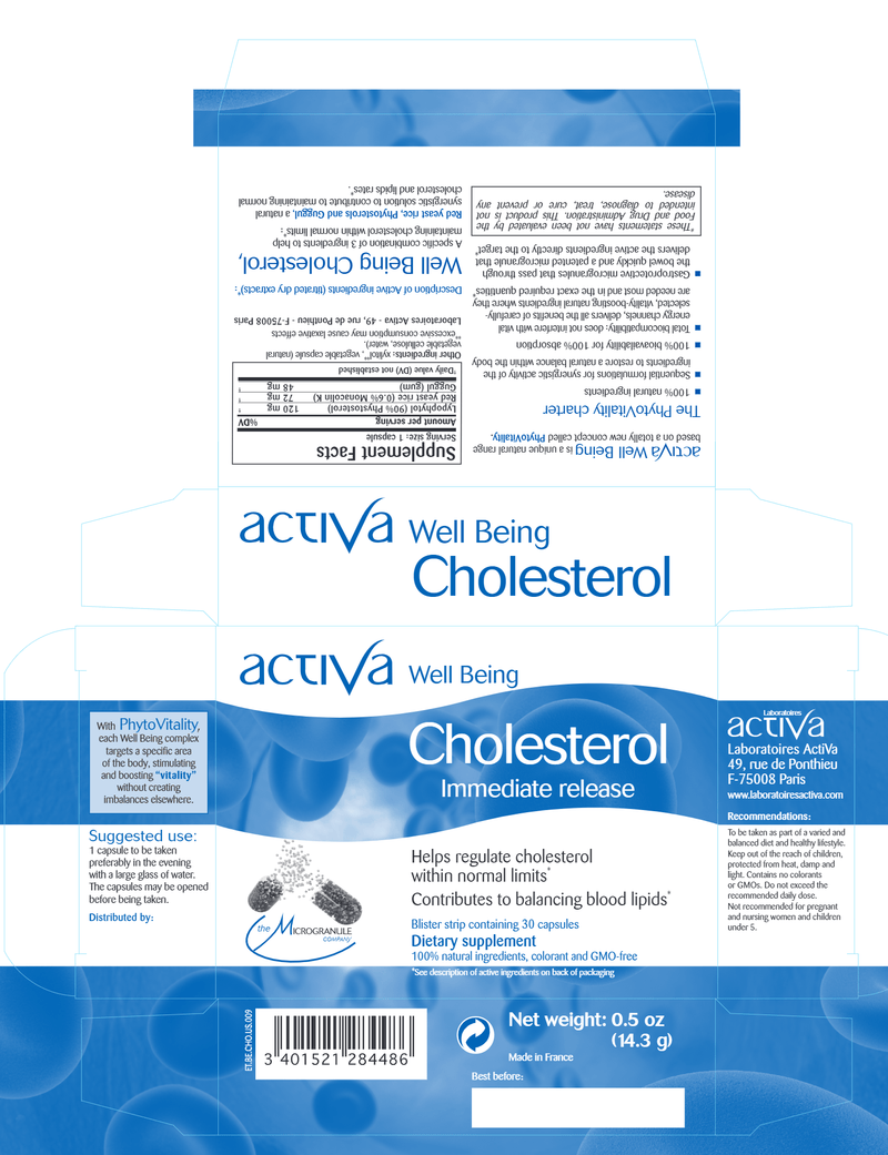 well-being cholesterol (activa labs) label