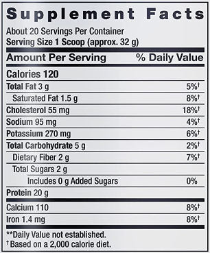 Wellness Code® Whey Protein Concentrate Chocolate (Life Extension) Supplement Facts