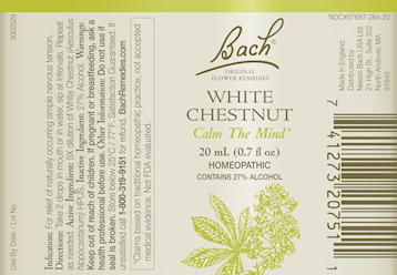 White Chestnut Flower Essence (Nelson Bach) Label