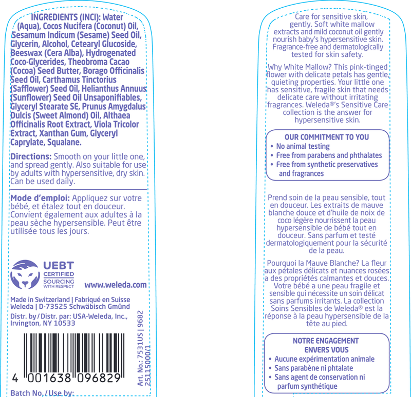 White Mallow Body Lotion (Weleda Body Care) Label