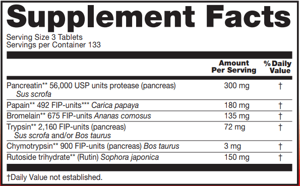 Wobenzym N Revised 400 Count