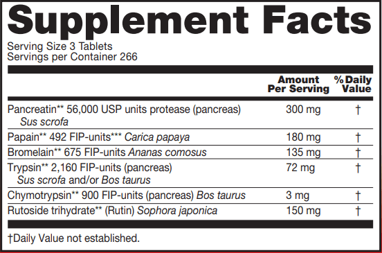 BACKORDER ONLY - Wobenzym N Revised 800 Count