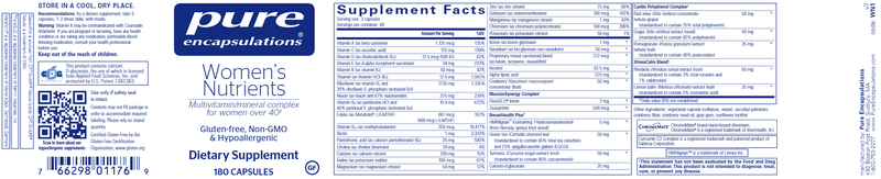 Women's Nutrients 180 Count