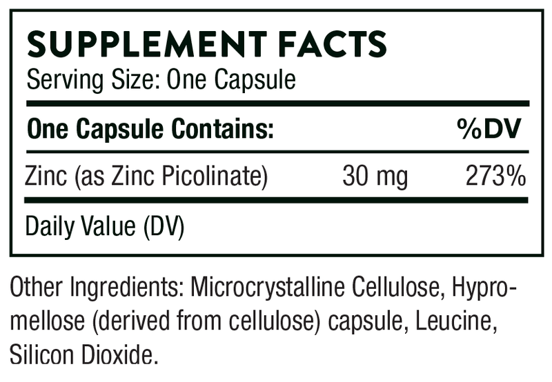 Zinc Picolinate 30 mg NSF Thorne Products