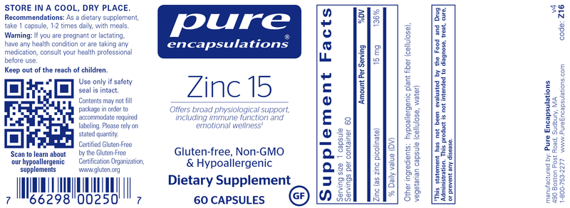 Zinc 15 60ct