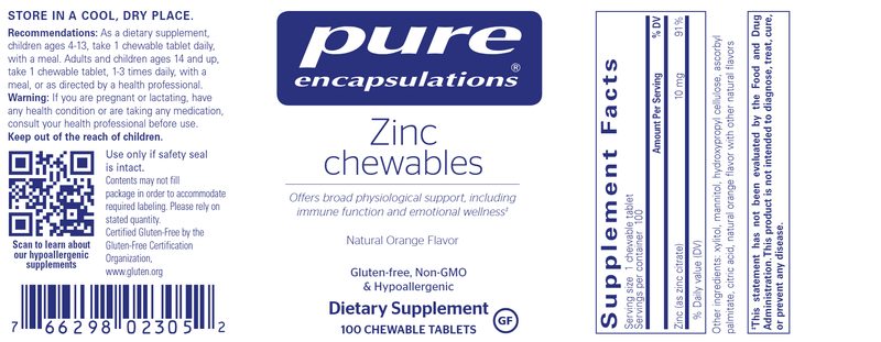 Zinc Chewables